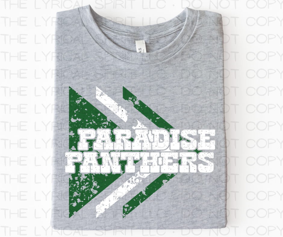 Paradise Panthers Triangles School Spirit T-Shirt