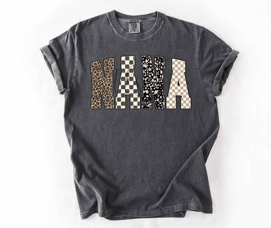 NANA Leopard Checkered T-Shirt