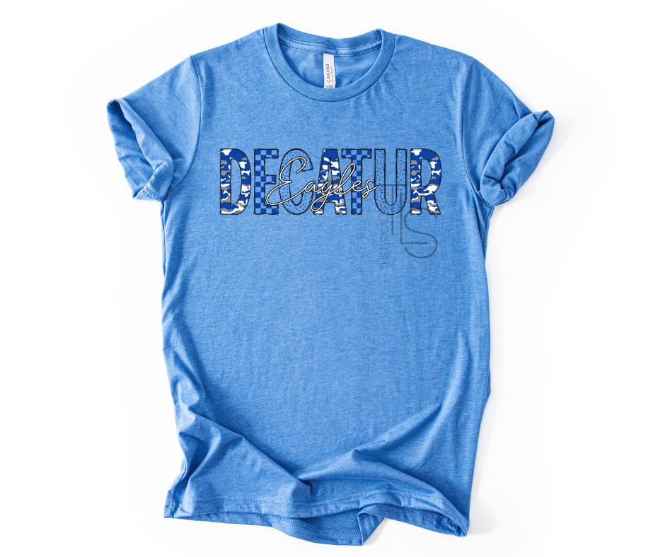Decatur Eagles Blue Camo Exclusive T-Shirt
