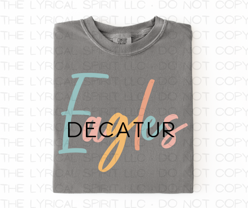 Decatur Eagles Pastels Custom Exclusive T-Shirt