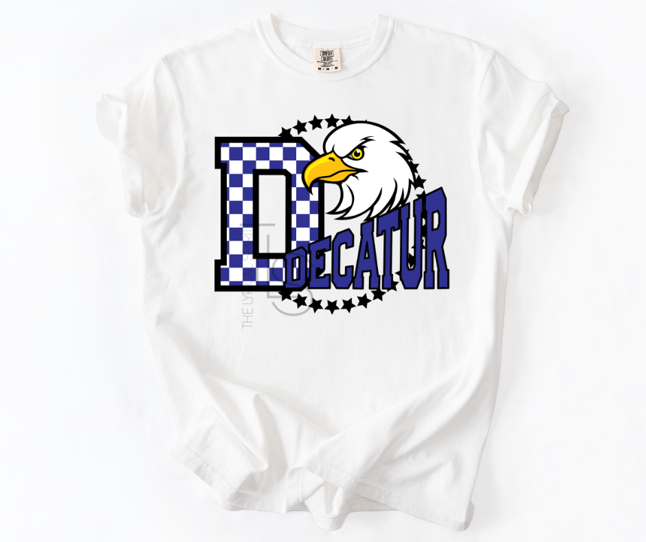 Decatur Eagles Checkered Circle Custom Exclusive T-Shirt