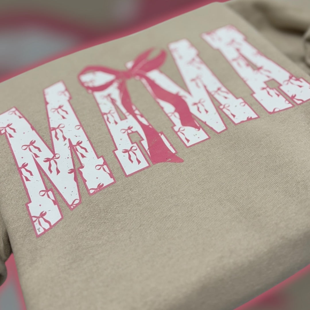 Mama Bows Varsity Lettering
Sweatshirt