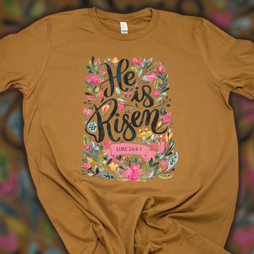 He Is Risen Florals T-Shirt