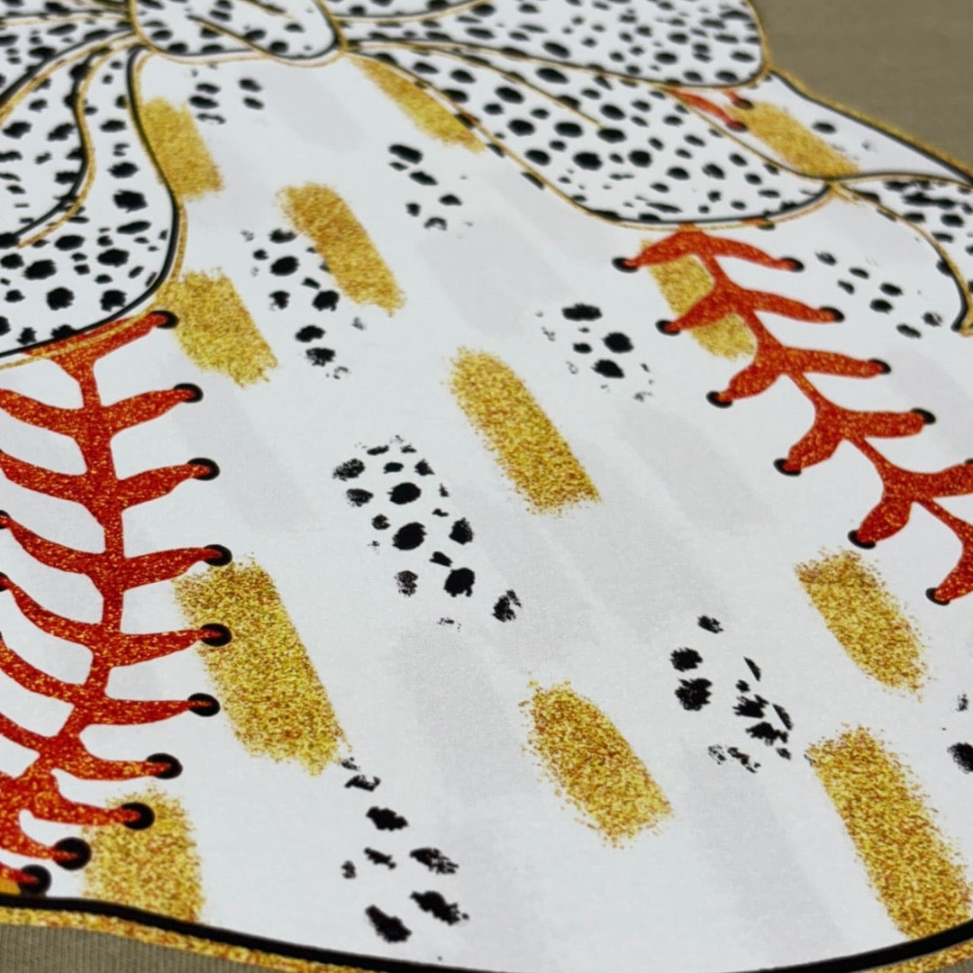 Painted Baseball With Bow T-Shirt