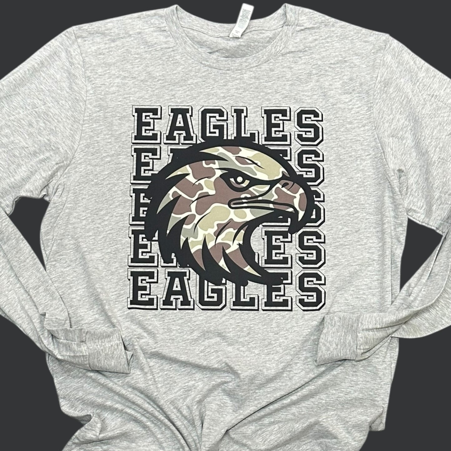 Camo Eagles Long Sleeve T-Shirt