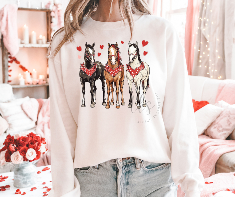 Valentine's Horse Sweatshirt