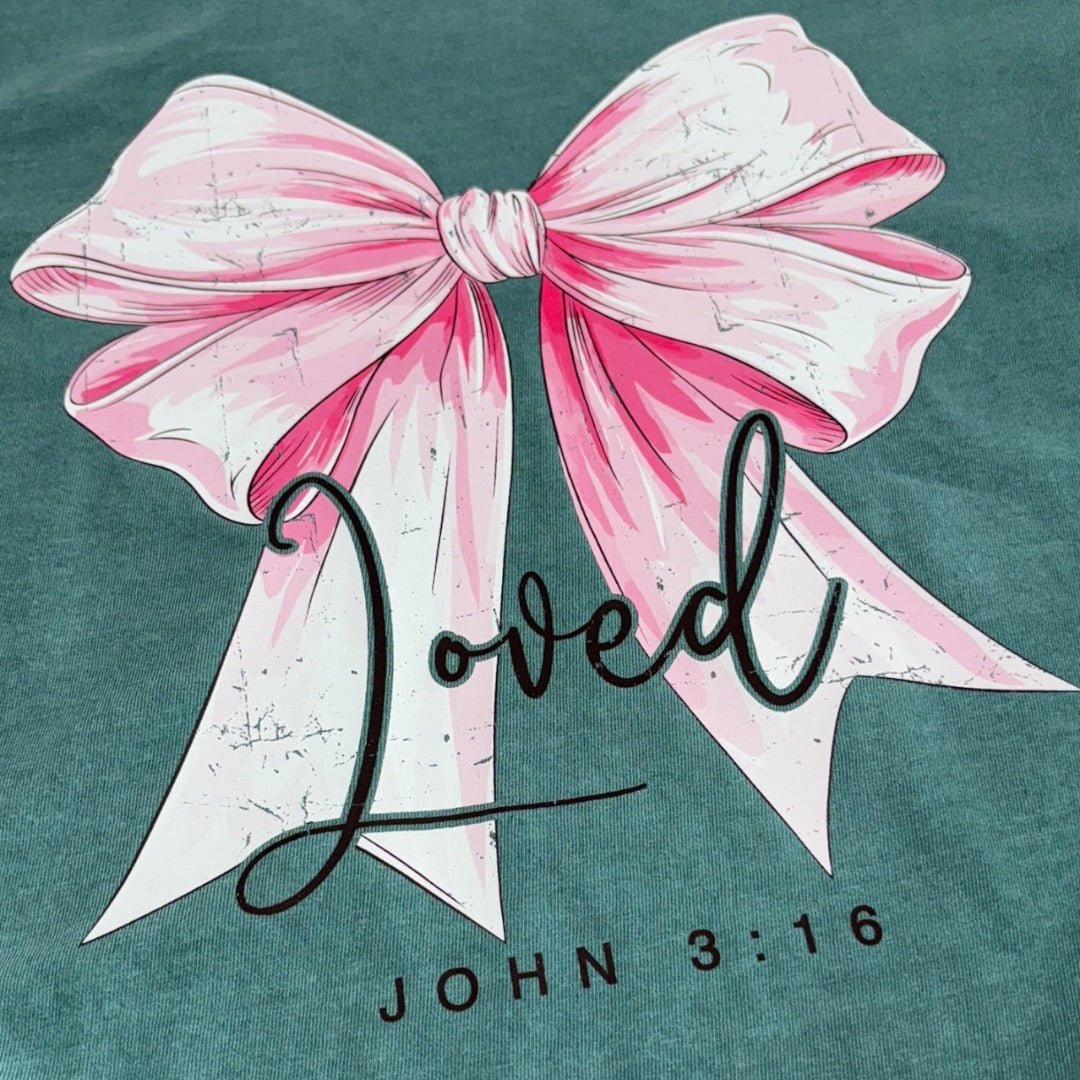 Loved John 3:16 Bow T-Shirt