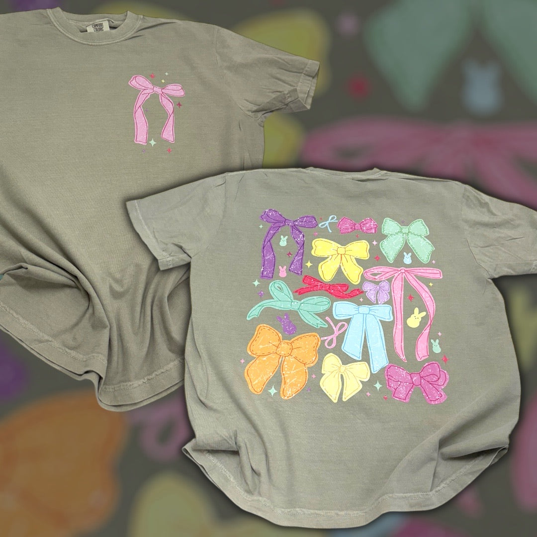 Easter Peeps & Bows Pocket T-Shirt