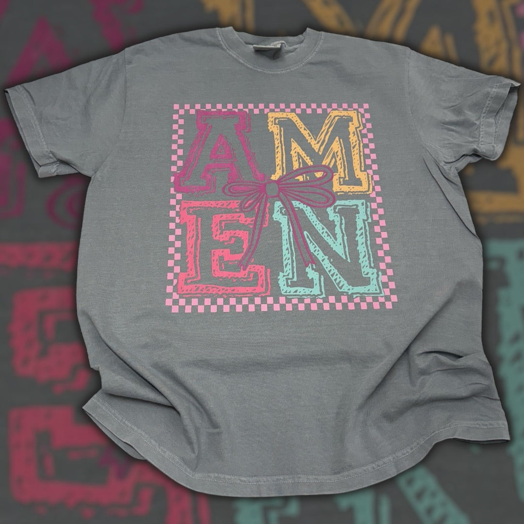 Amen Checkered Pastel T-Shirt