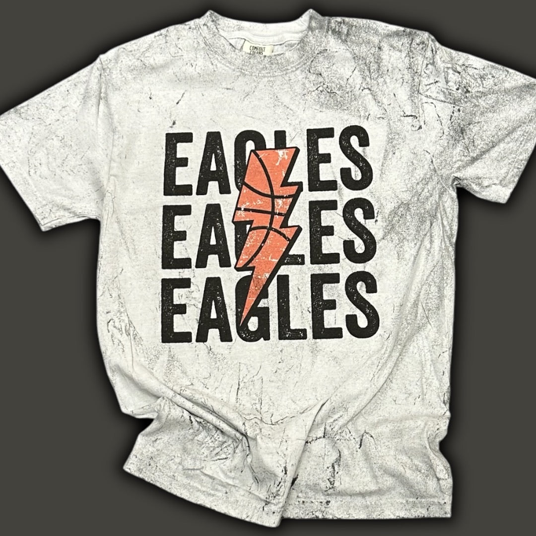 Eagles Basketball Lightning Bolt Colorblast T-Shirt