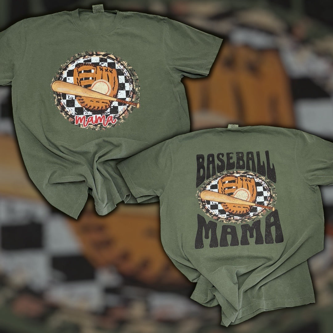 Baseball Mama Double Sided T-Shirt