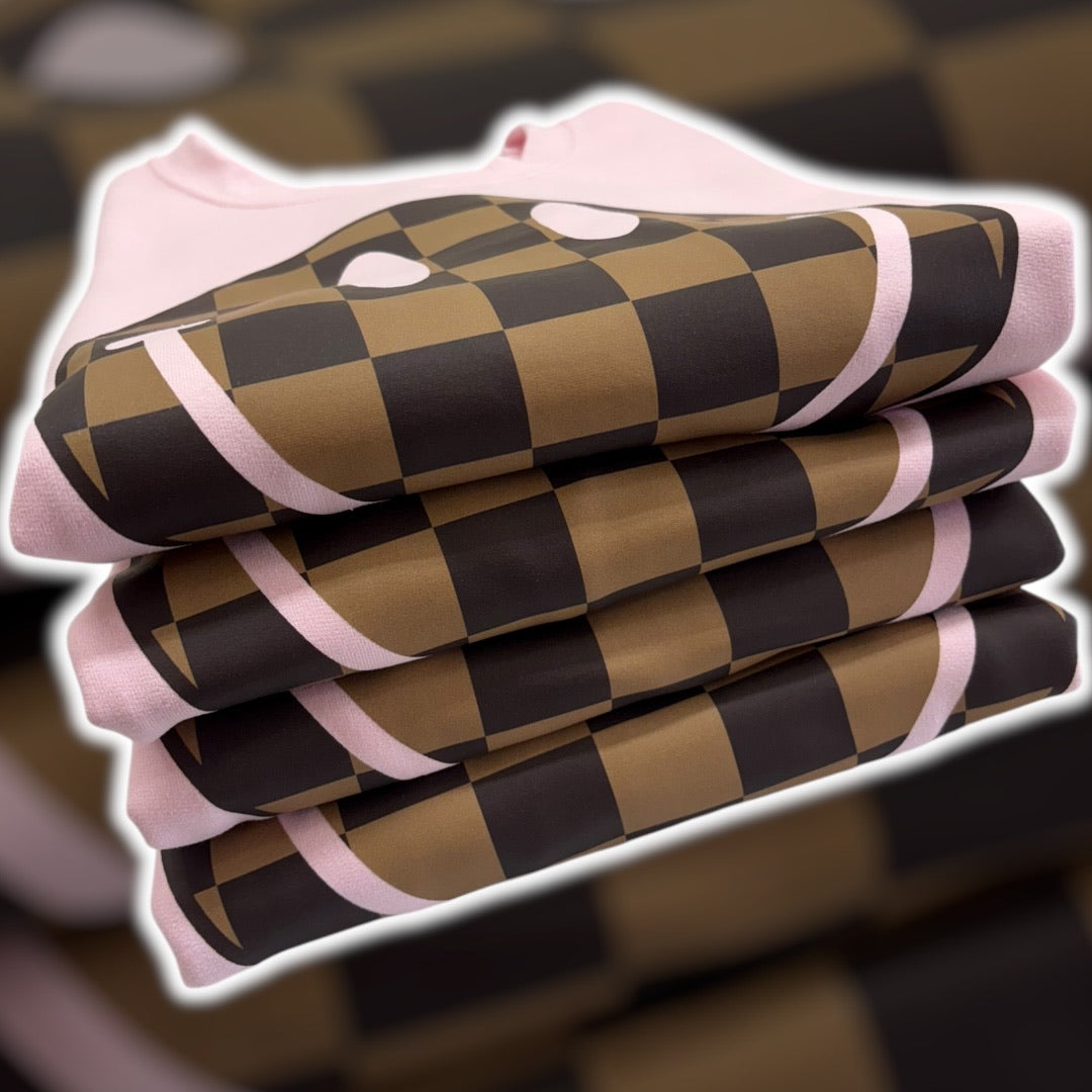 Checkered Smiley Sweatshirt