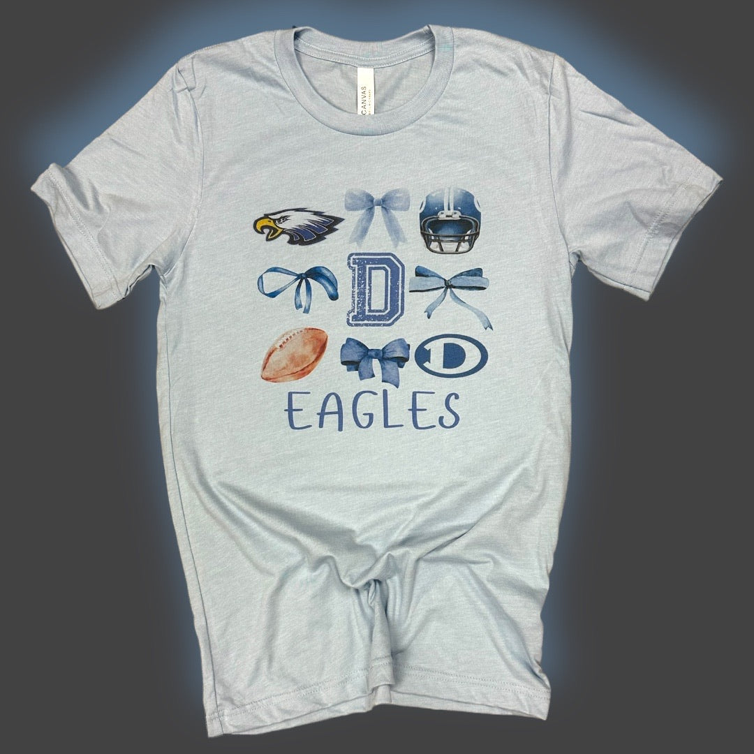 Decatur Eagles Football Helmet Bow Coquette Exclusive Design T-Shirt