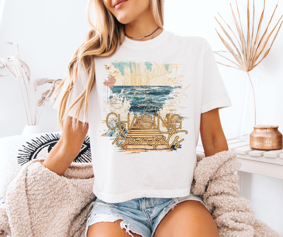 Chasing Sunsets Custom Exclusive Boxy T-Shirt