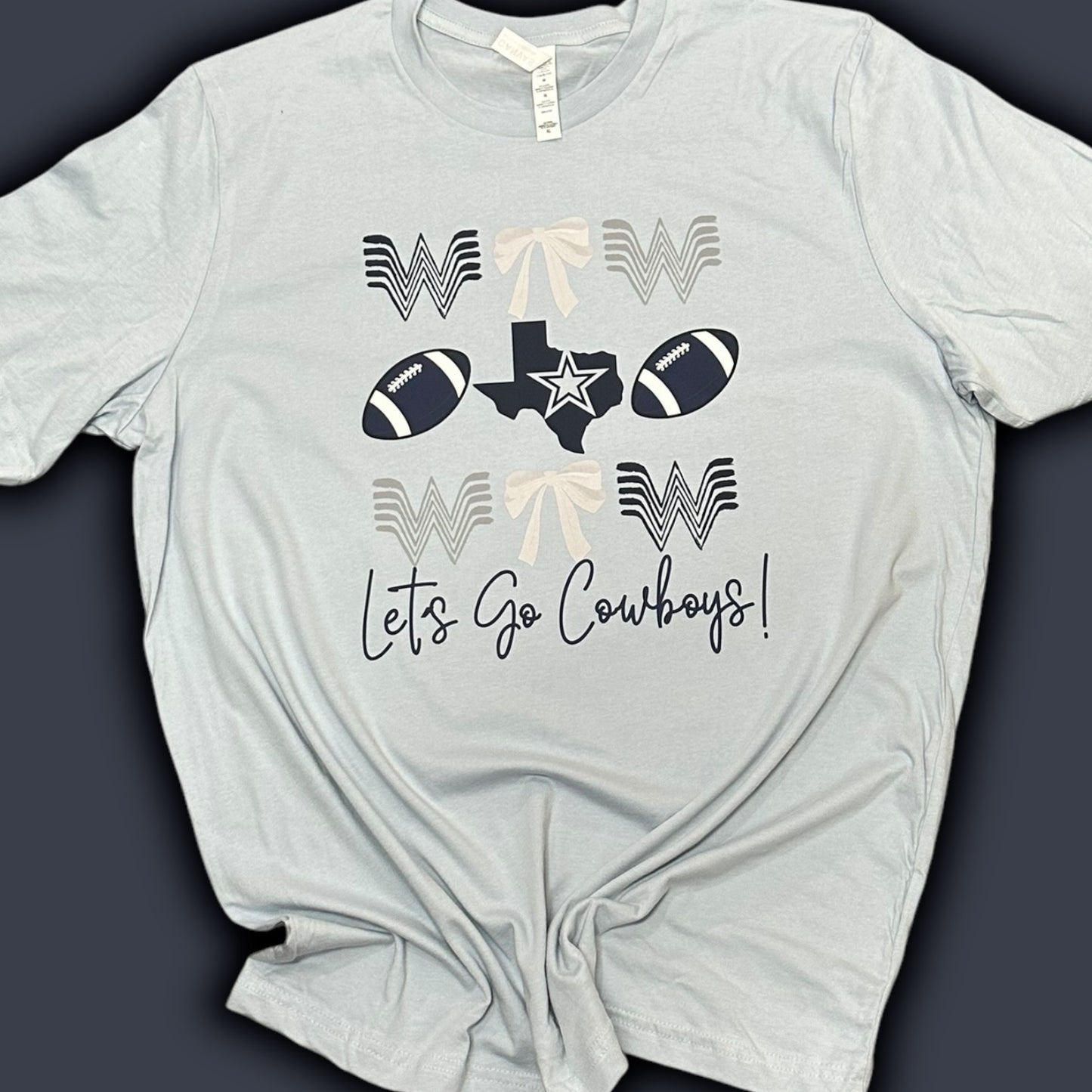 Let’s Go Cowboys Bow Coquette T-Shirt