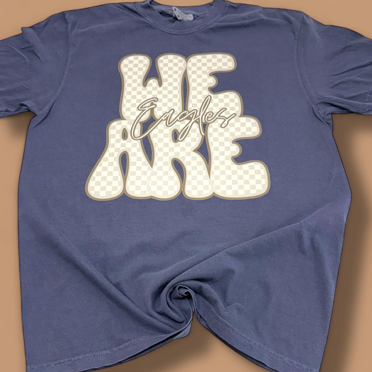 We Are Eagles Netural Check T-Shirt