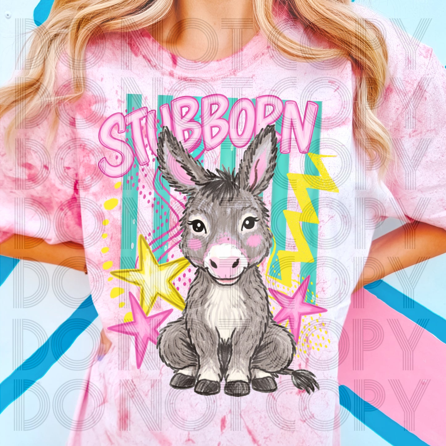 Stubborn A** Donkey Colorblast T-Shirt