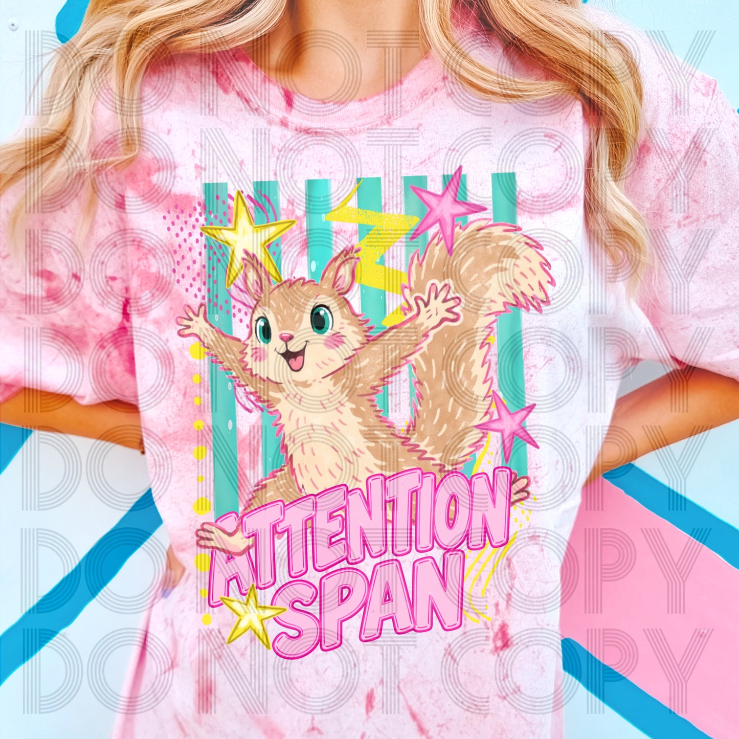 Attention Span Squirrel Colorblast T-Shirt