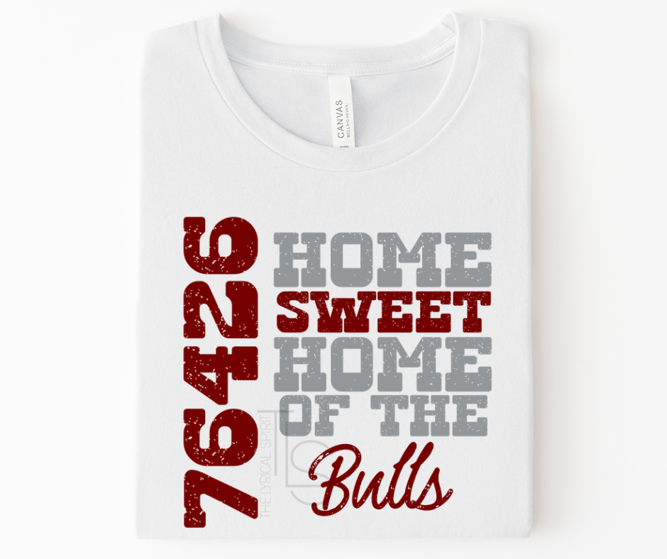Home of the Bulls 76426 Custom T-Shirt