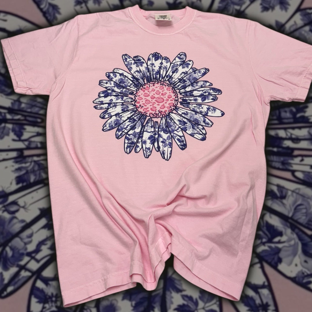 Blue Florals Flower T-Shirt