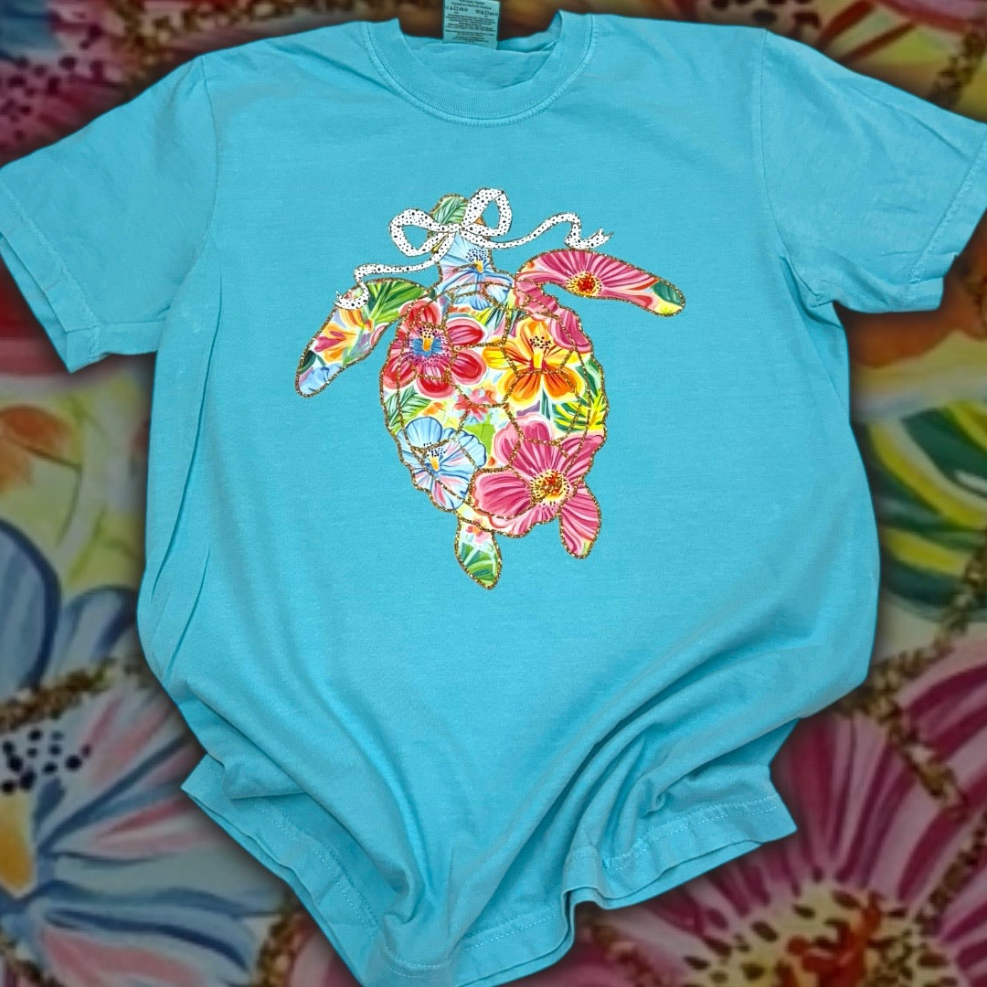 Sea Turtle Florals T-Shirt