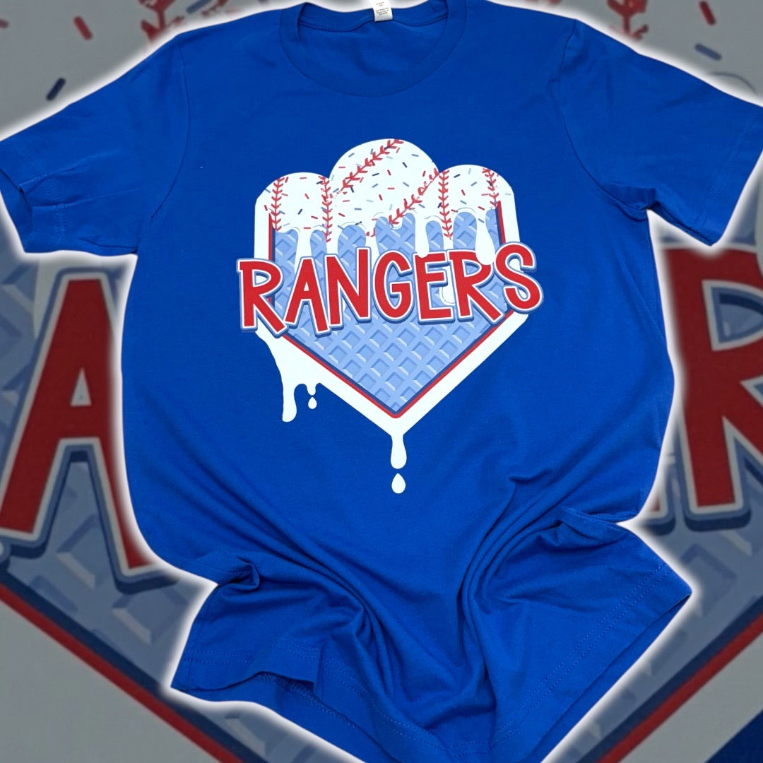 Rangers Baseball Drip T-Shirt