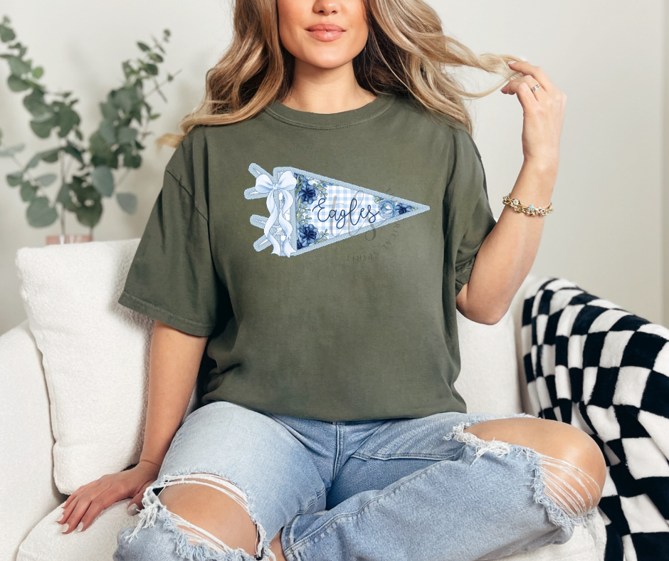 Eagles Light Blue Pennant Custom Exclusive T-Shirt