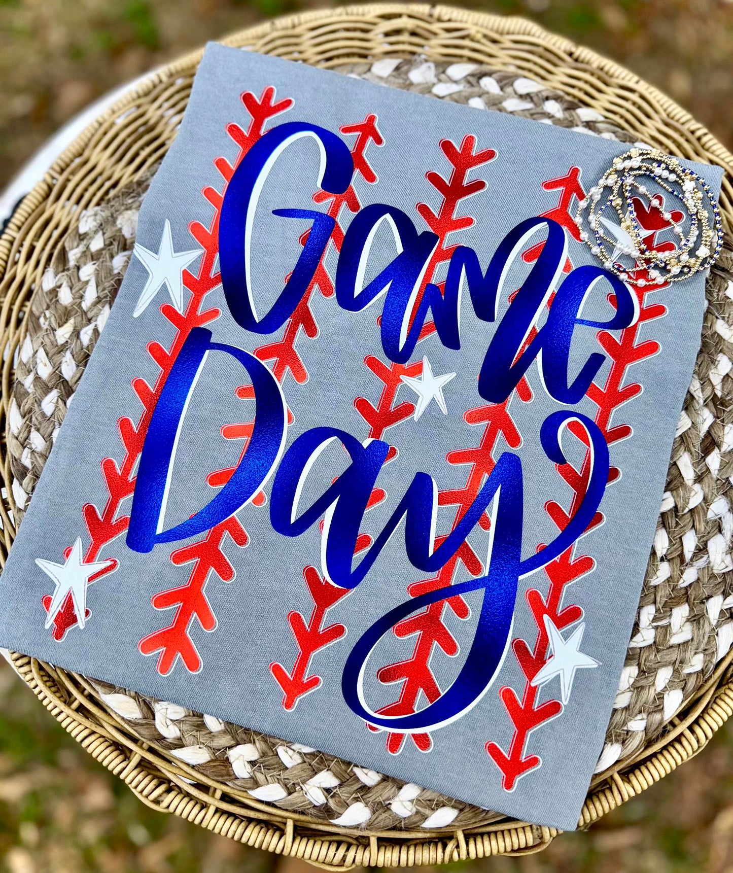 Baseball Gameday Metallic T-Shirt