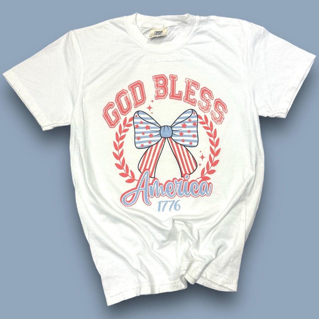 God Bless America Bow T-Shirt