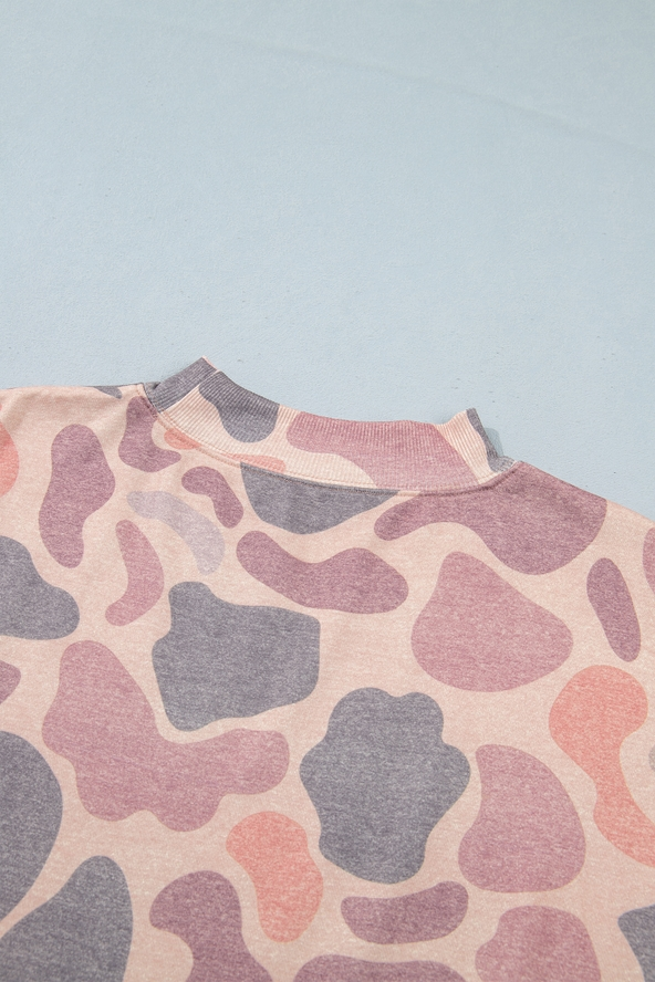 Camo Howdy Western Pullover Mock Neck Sweatshirt