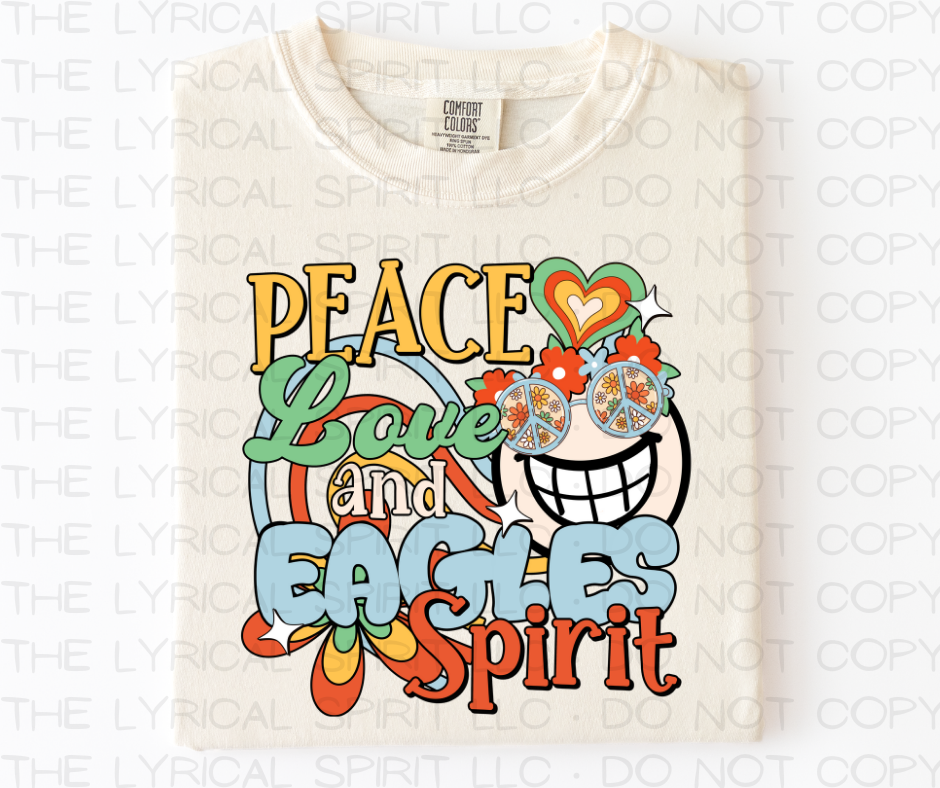 Peace Love & Eagles Spirit Custom Exclusive T-Shirt