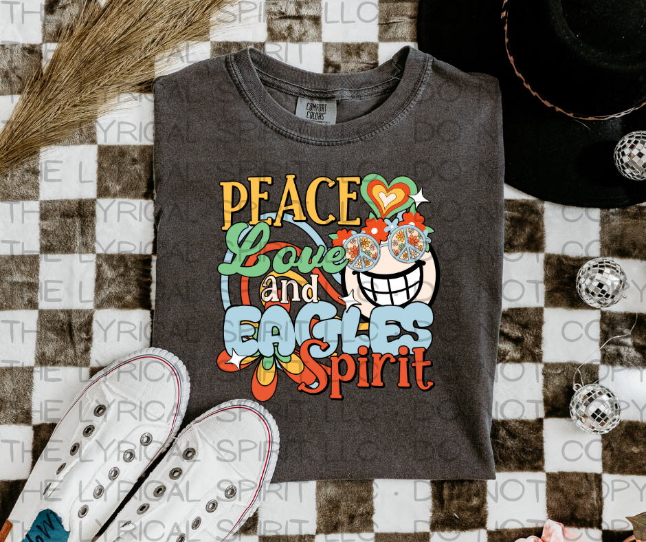 Peace Love & Eagles Spirit Custom Exclusive T-Shirt