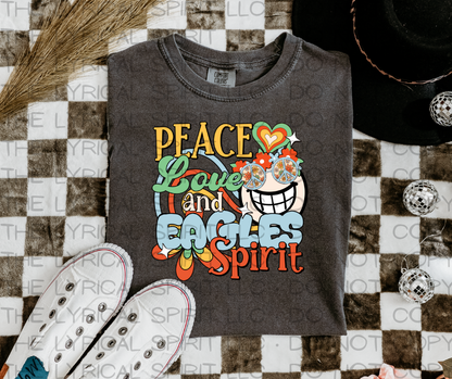 Peace Love & Eagles Spirit Custom Exclusive T-Shirt