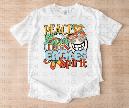 Peace Love & Eagles Spirit Custom Exclusive T-Shirt