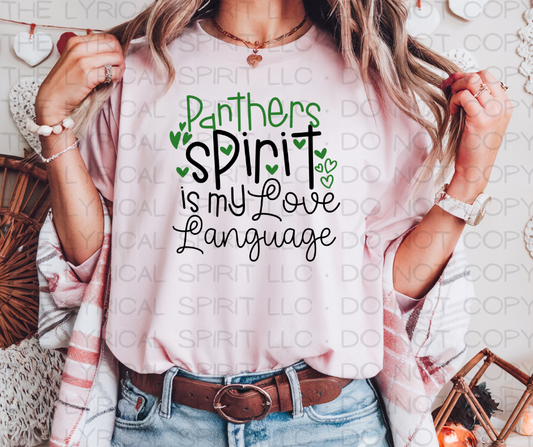 Panthers Spirit Is My Love Language Custom Exclusive T-Shirt