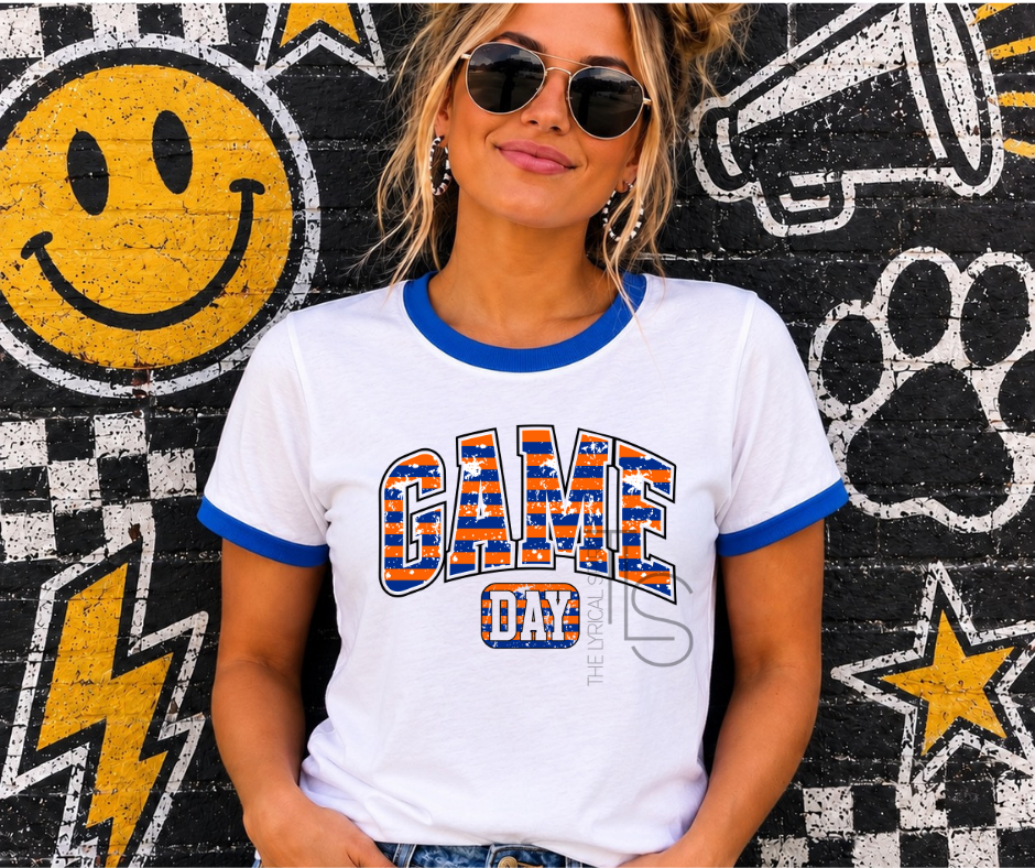 Stripe Game Day Spirit Ringer T-Shirt