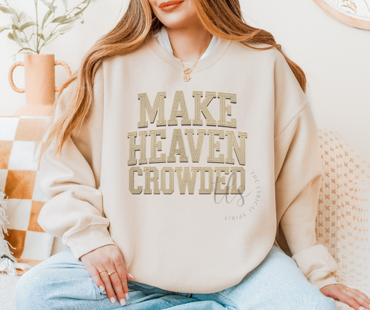 Make Heaven Crowded Crochet Sweatshirt
