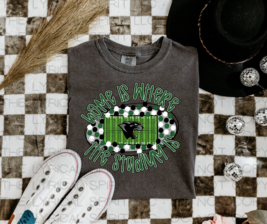 Home Is Where The Stadium Is Panthers Green Spirit T-Shirt