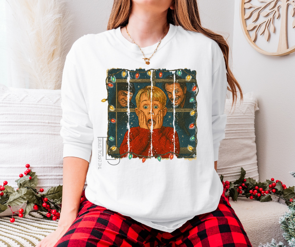 Home Alone Kevin Distressed Christmas T-Shirt