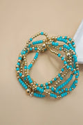Multi Layer Ball Chain Beaded Bracelet
