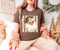 Polka Dot Leopard Santa Christmas T-Shirt