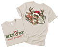 Merry & Bright Deer Camo Christmas T-Shirt