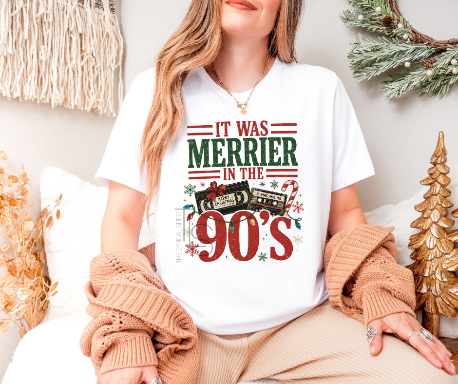 It Was Merrier In The 90's Christmas T-Shirt