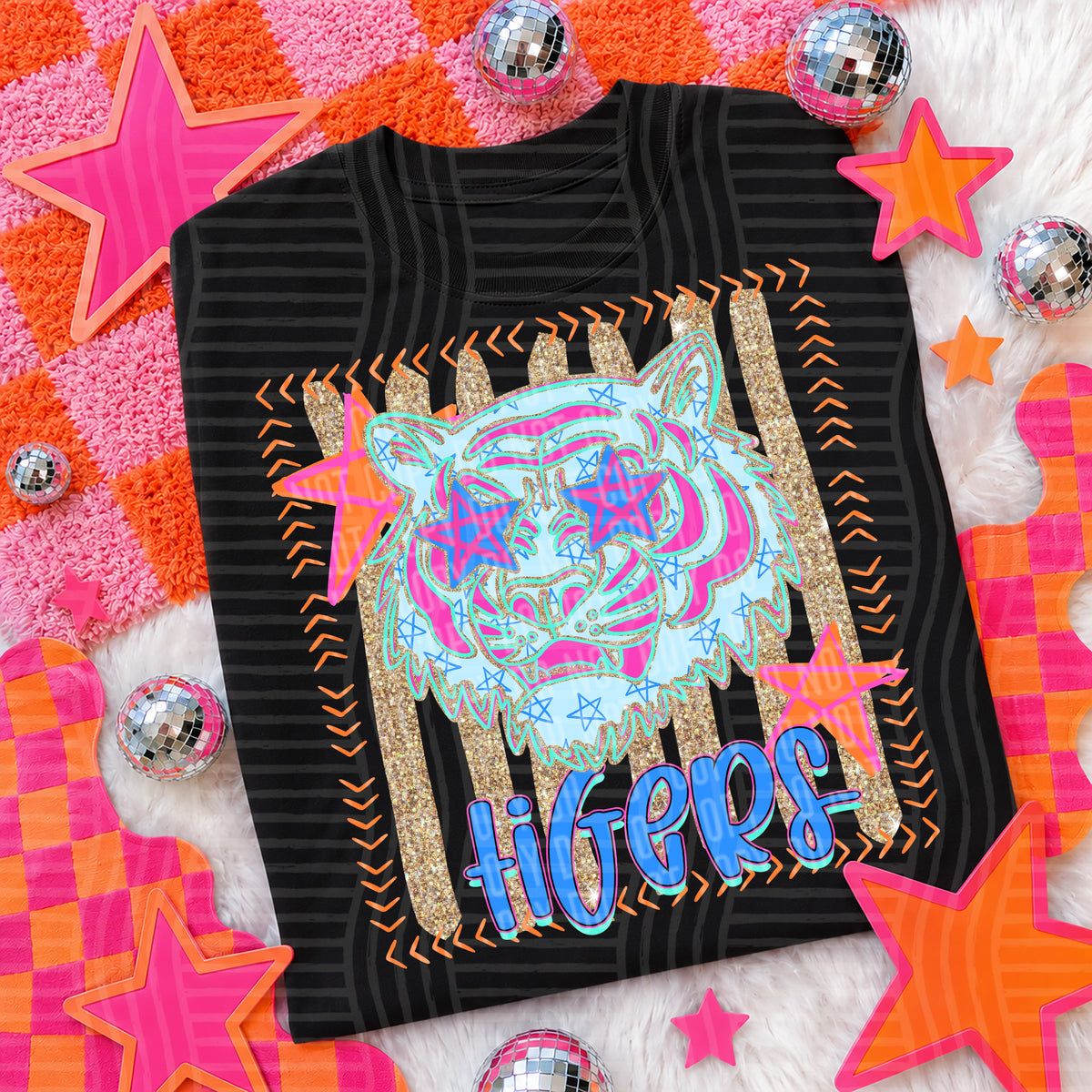 Neon Stars Mascot Spirit T-Shirt