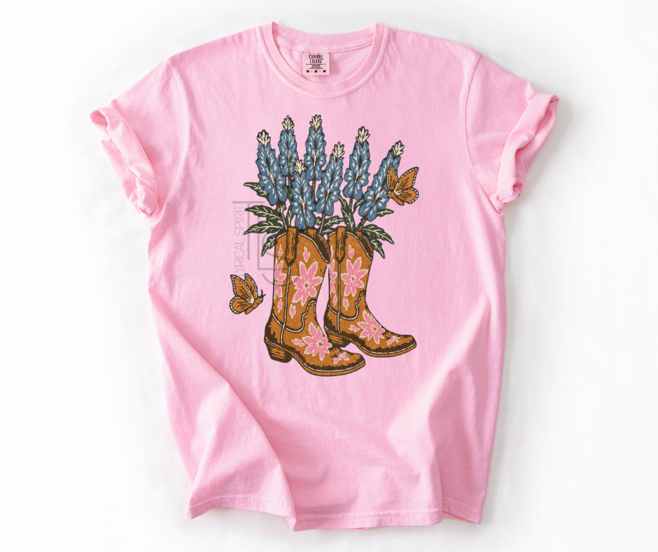 Cowgirl Boots Bouquet T-Shirt