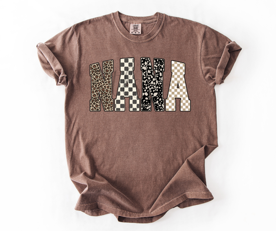 NANA Leopard Checkered T-Shirt 
