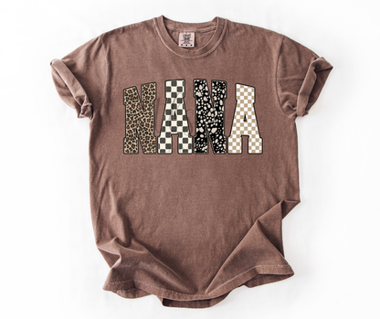 NANA Leopard Checkered T-Shirt 