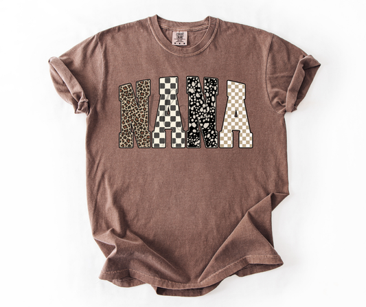 NANA Leopard Checkered T-Shirt 