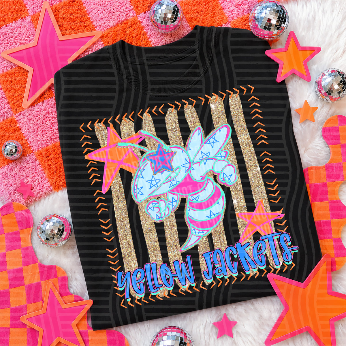 Neon Stars Mascot Spirit T-Shirt