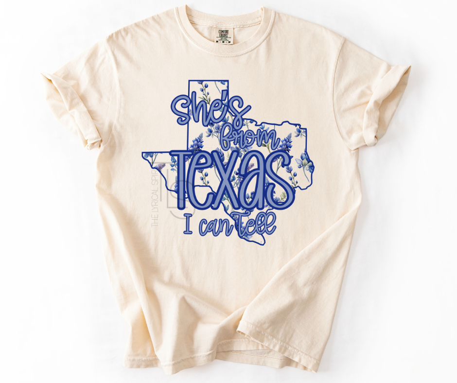 She's From Texas I Can Tell Custom Exclusive T-Shirt